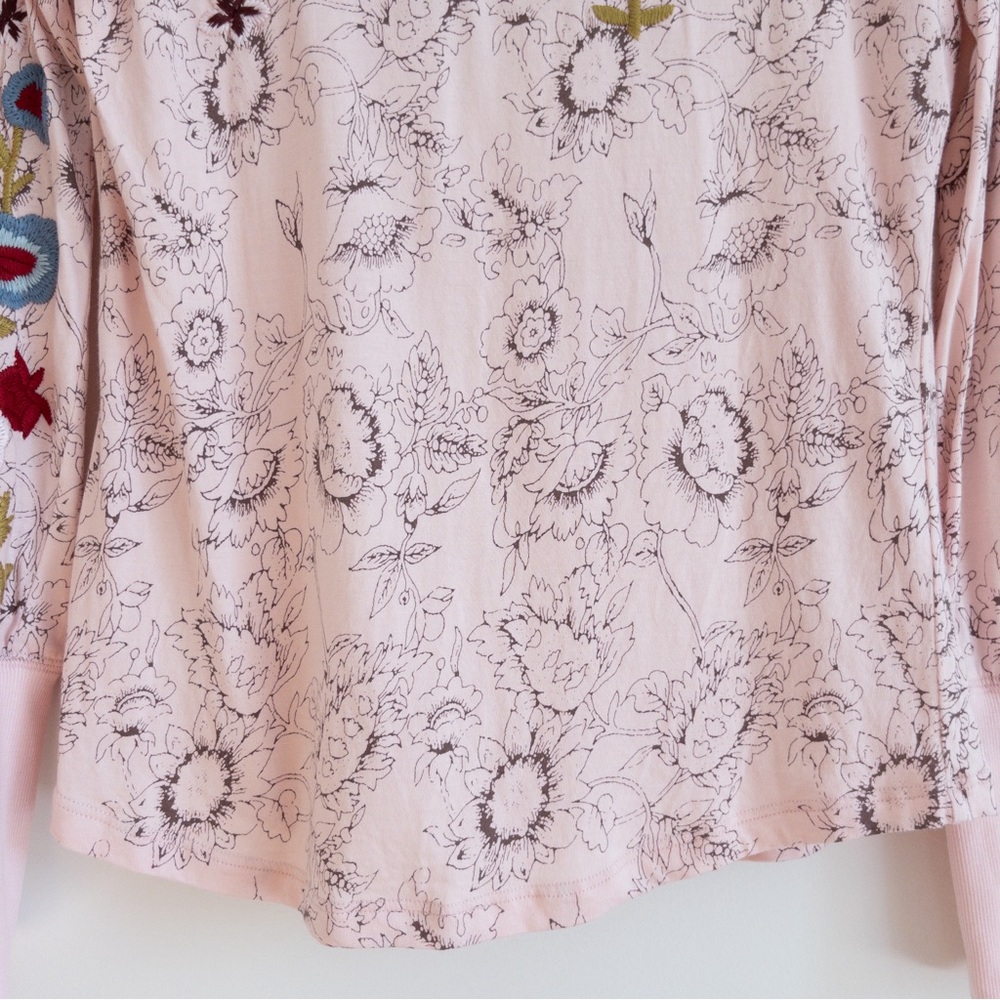 Sundance Pink Floral Embroidered Top - Picture 2 of 11